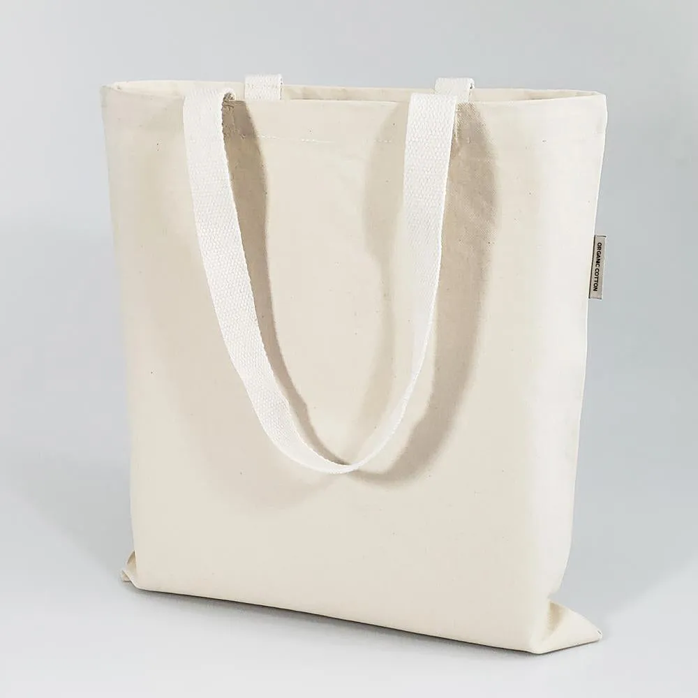 Organic Cotton Heavy Canvas Tote Bags Flat Bottom - OR200