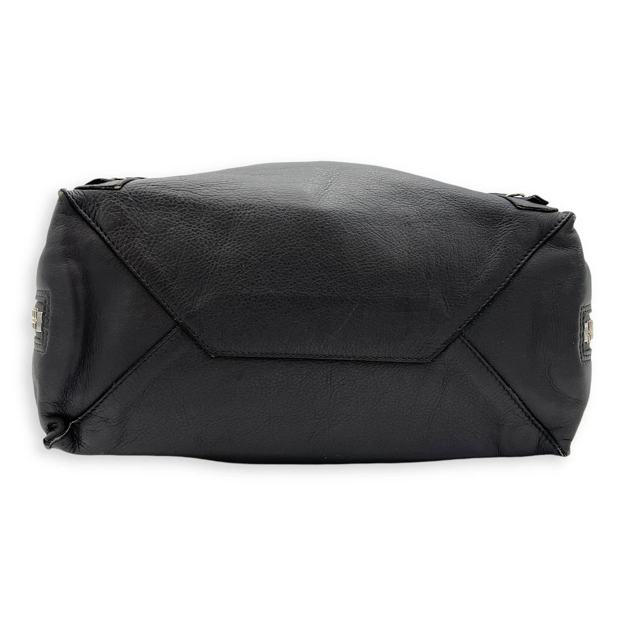 Papier  Tote Bag Grey in Calfskin, Silver