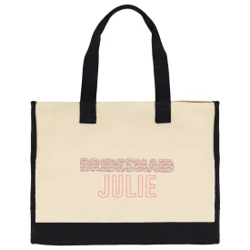 Personalized Beach Bag Tote Bags Coquette Custom Large Beach Tote Bags with Names Bridesmaid Gift Bag Tote