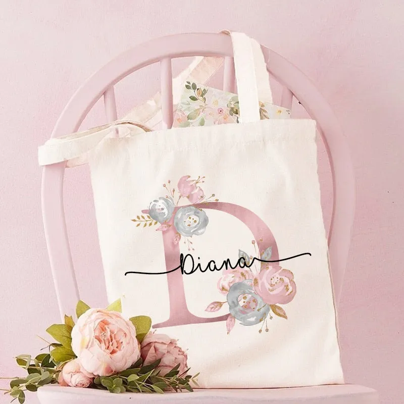 Personalized Bridesmaid Tote Bags Maid of Honor Custom Name Handbag Bridal Bachelorette Party Gifts