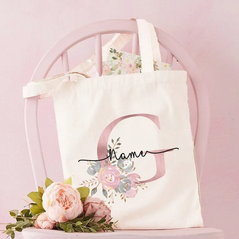 Personalized Bridesmaid Tote Bags Maid of Honor Custom Name Handbag Bridal Bachelorette Party Gifts