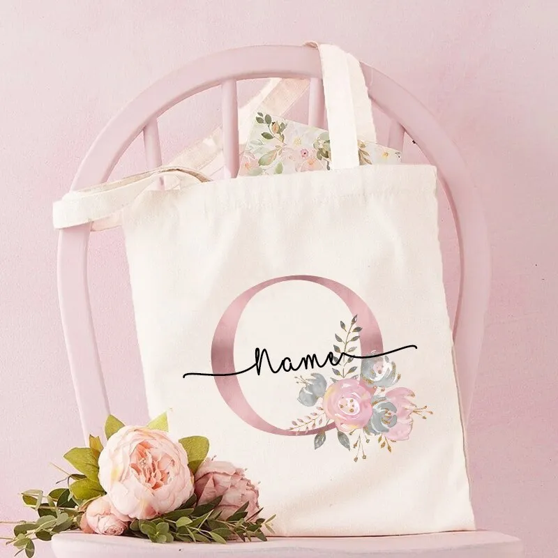 Personalized Bridesmaid Tote Bags Maid of Honor Custom Name Handbag Bridal Bachelorette Party Gifts