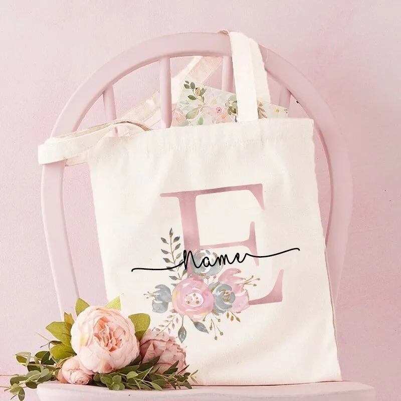 Personalized Bridesmaid Tote Bags Maid of Honor Custom Name Handbag Bridal Bachelorette Party Gifts