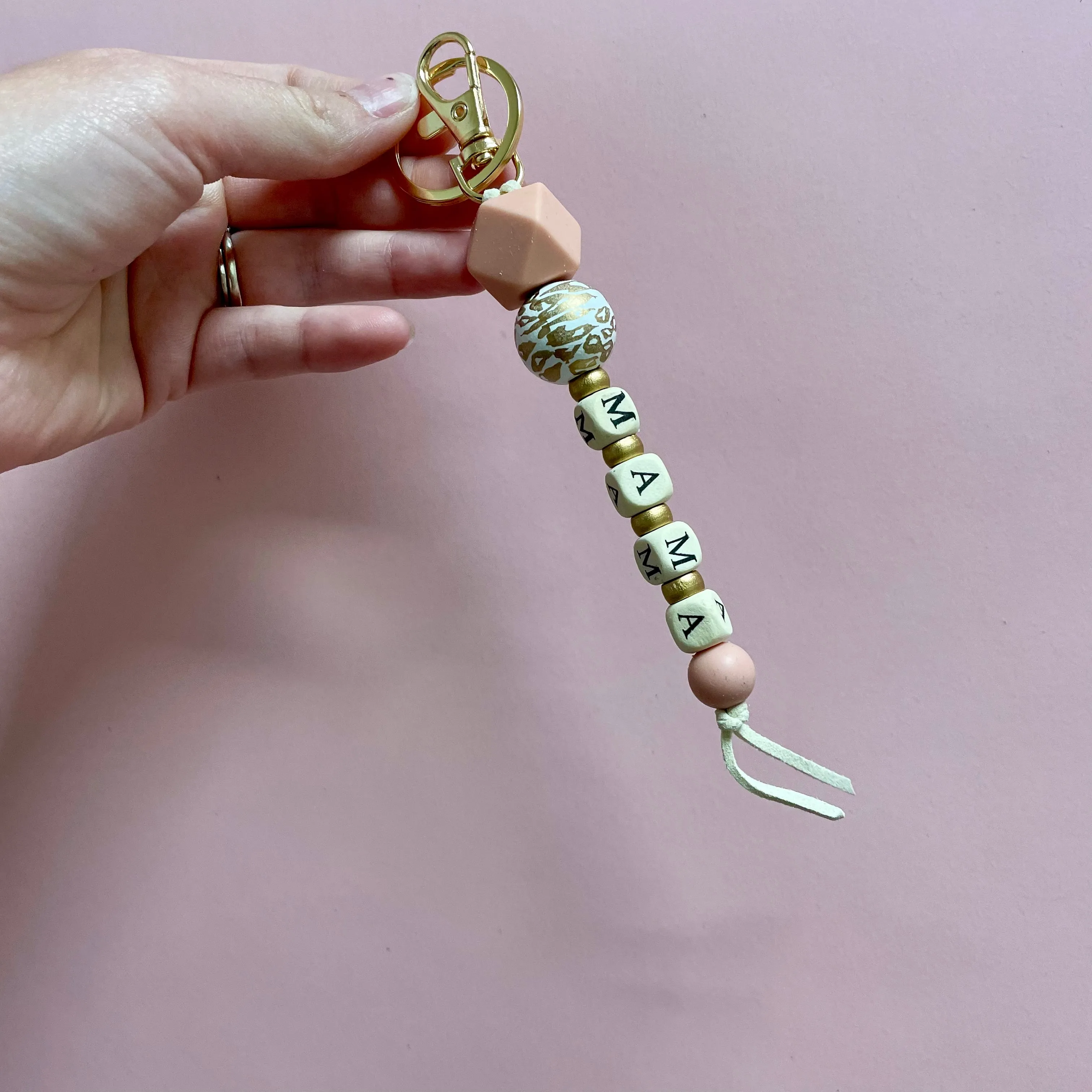 Pink Leopard Keychains