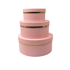 PINK PAPER BOXES SET OF 3