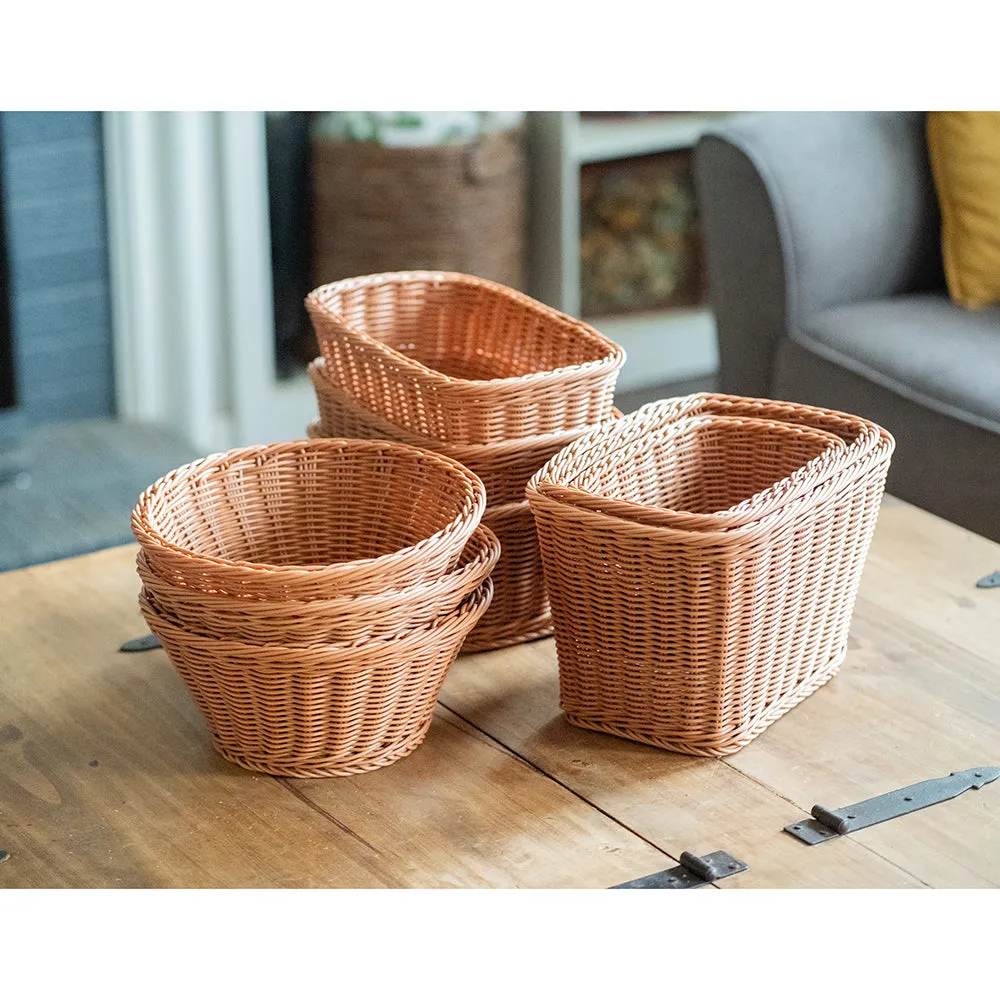 Plastic Woven Baskets Set