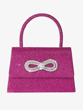 Polyester Solid Color Multi Carry Crystals Rhinestone Chain Evening Bags