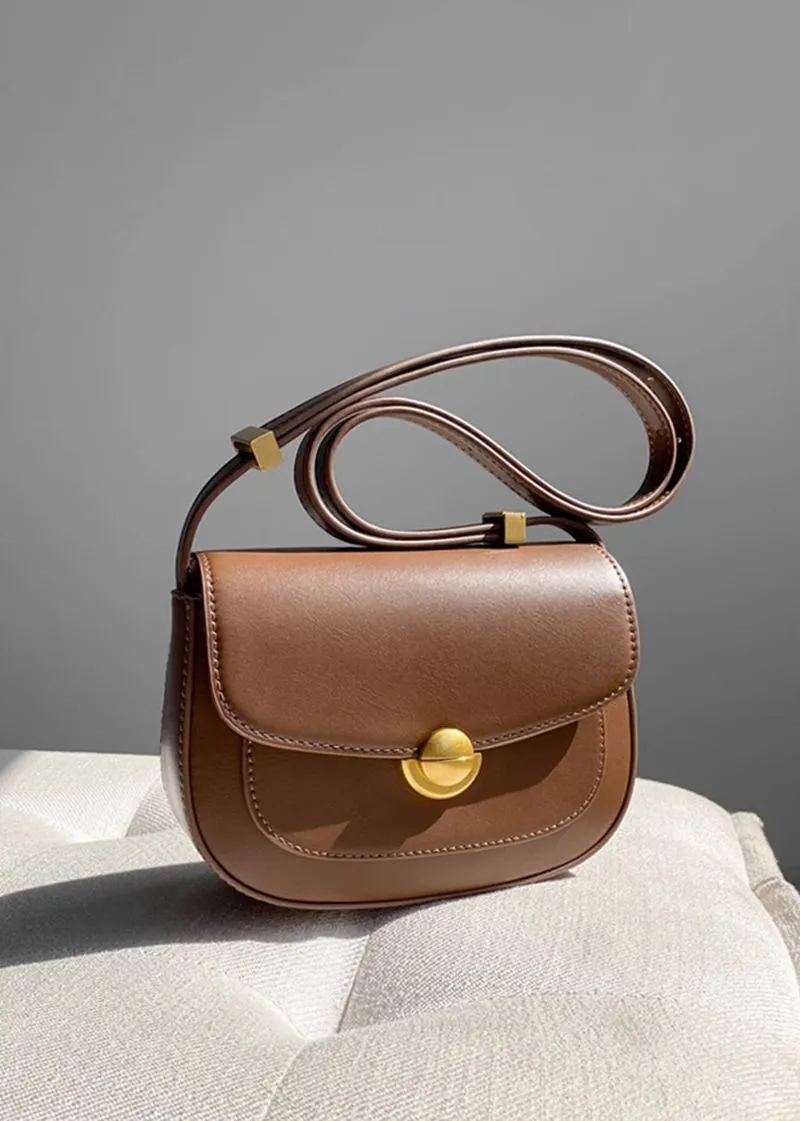 PU Leather Hasp Saddle Bag