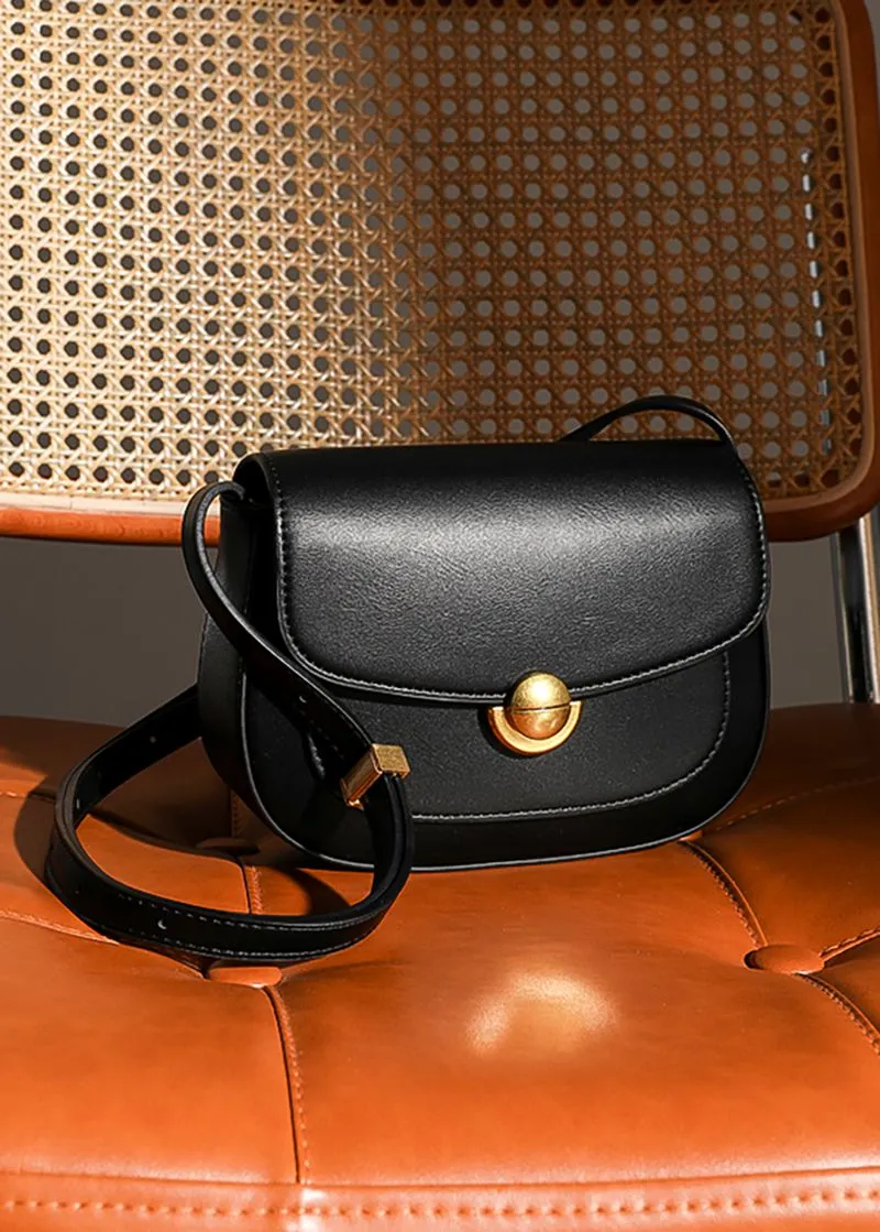 PU Leather Hasp Saddle Bag
