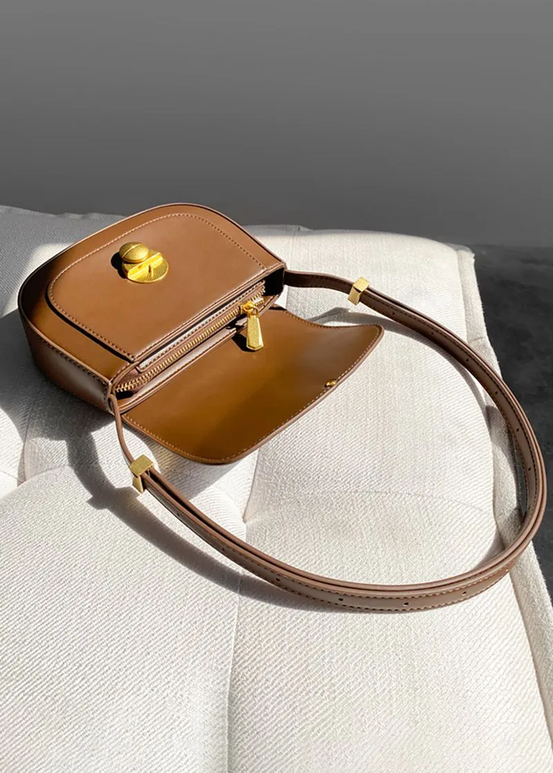PU Leather Hasp Saddle Bag