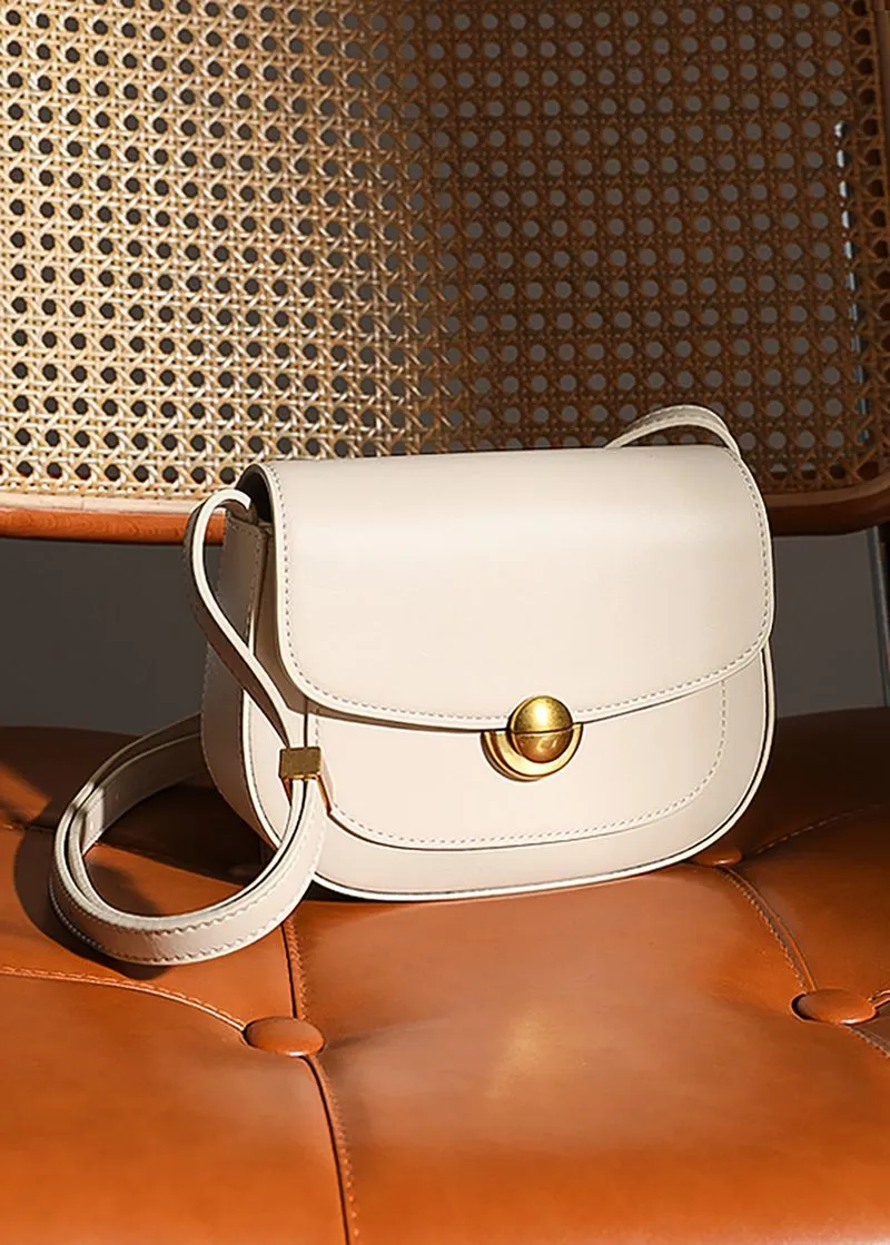 PU Leather Hasp Saddle Bag