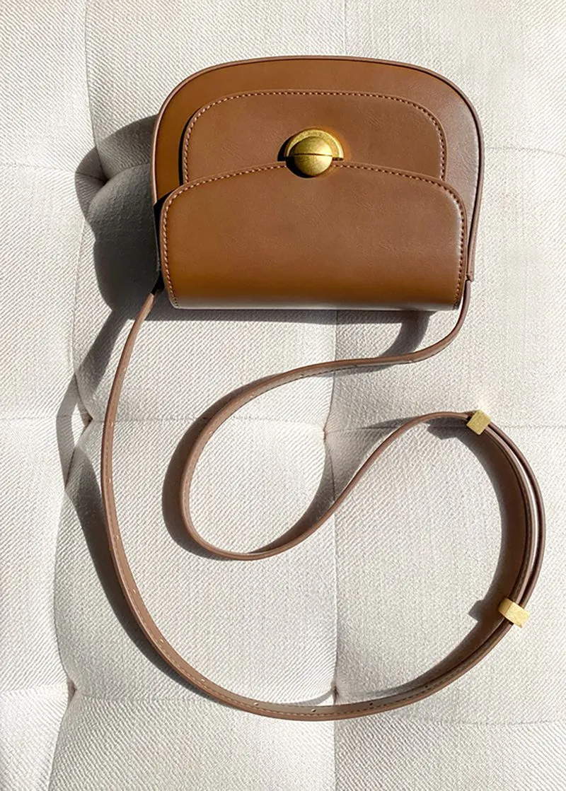 PU Leather Hasp Saddle Bag
