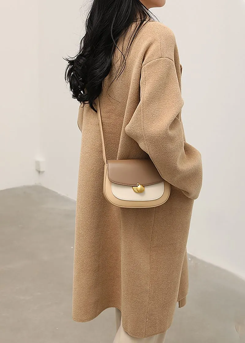 PU Leather Hasp Saddle Bag