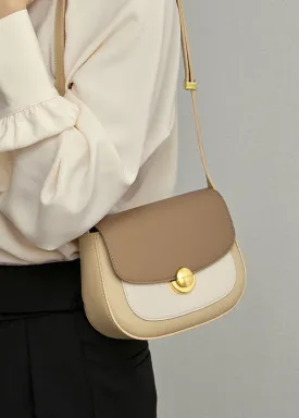 PU Leather Hasp Saddle Bag