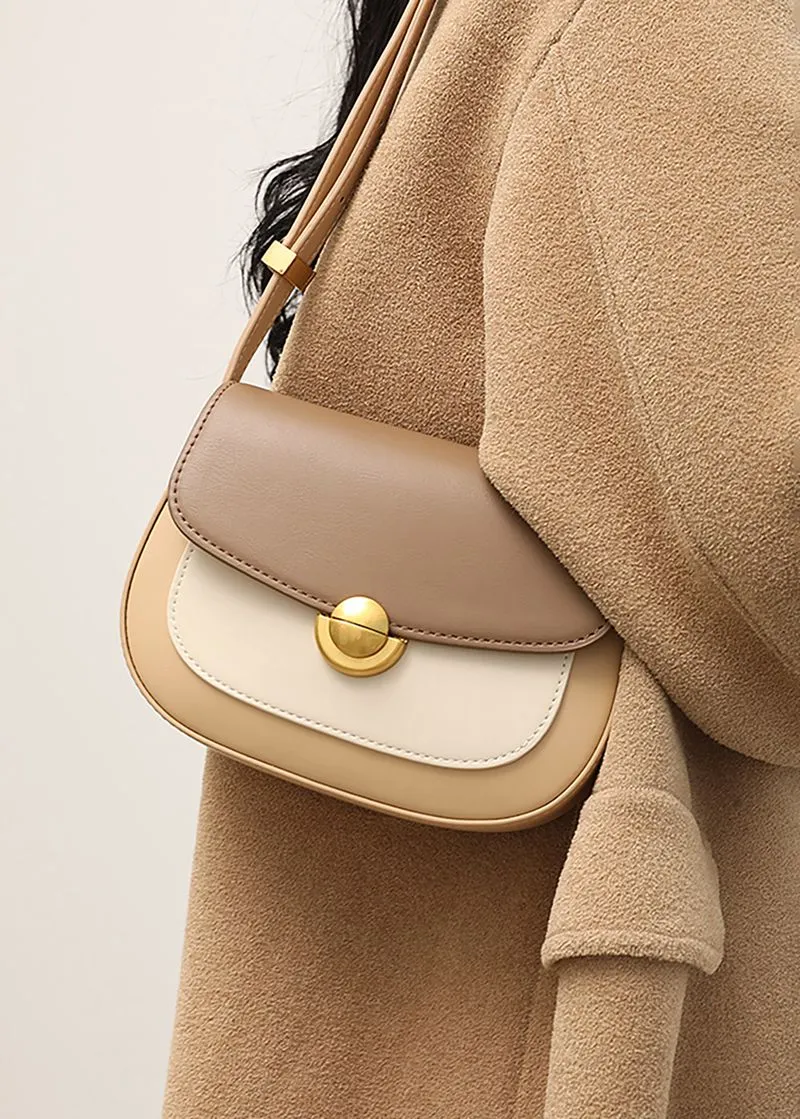 PU Leather Hasp Saddle Bag