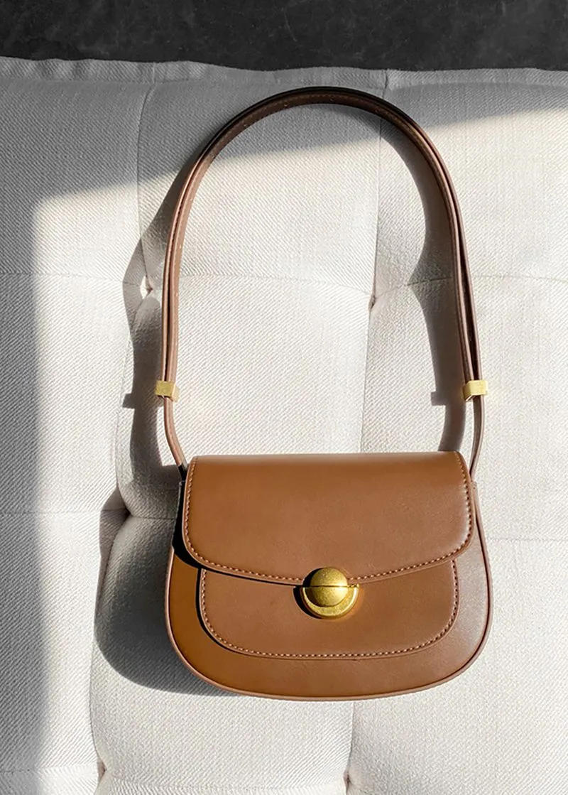 PU Leather Hasp Saddle Bag