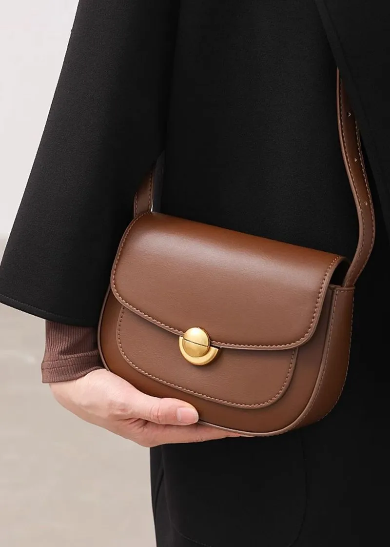 PU Leather Hasp Saddle Bag
