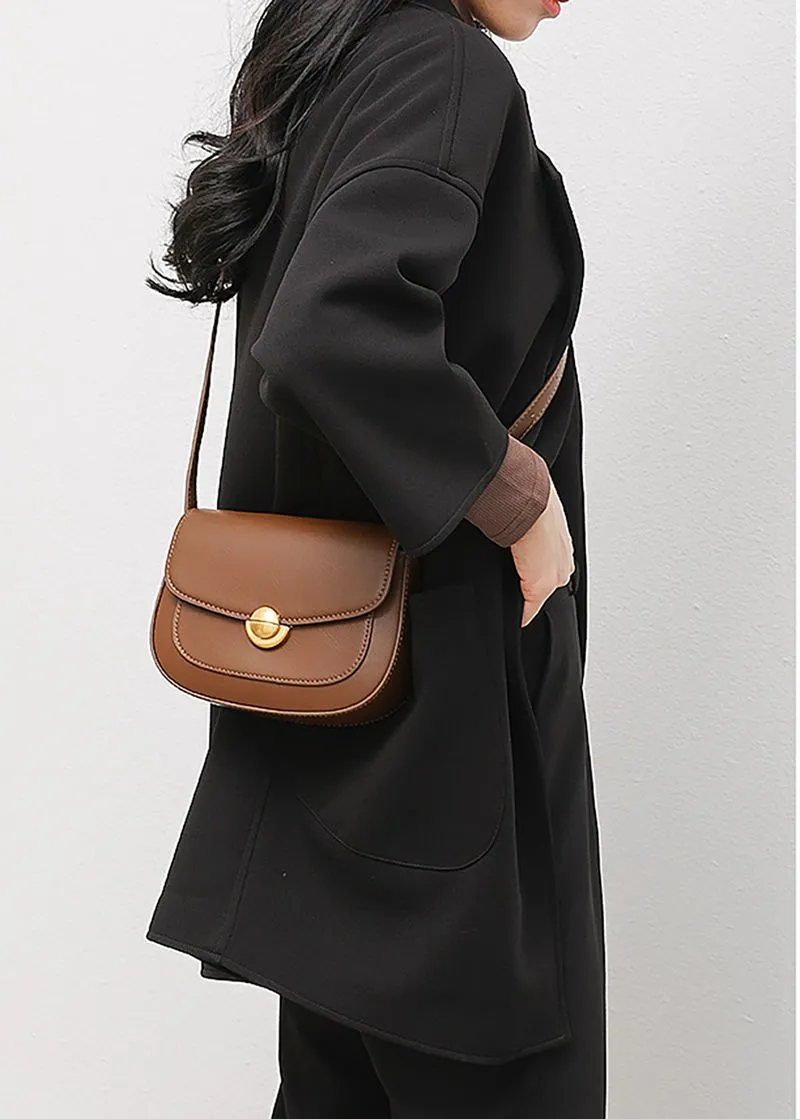 PU Leather Hasp Saddle Bag