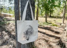 "Floral Owl" Tote Bag