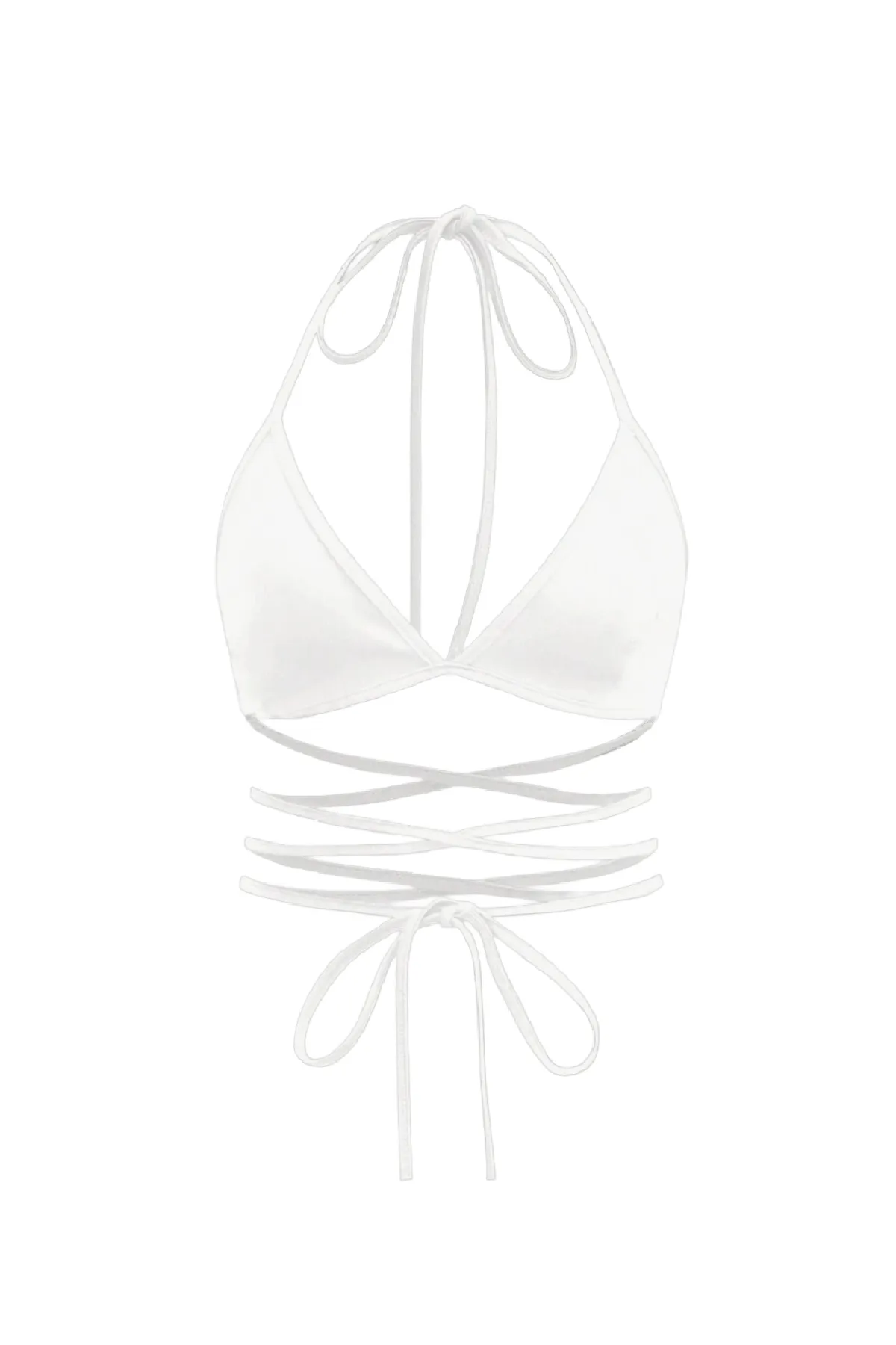 Raela Backless Halter Top (White)