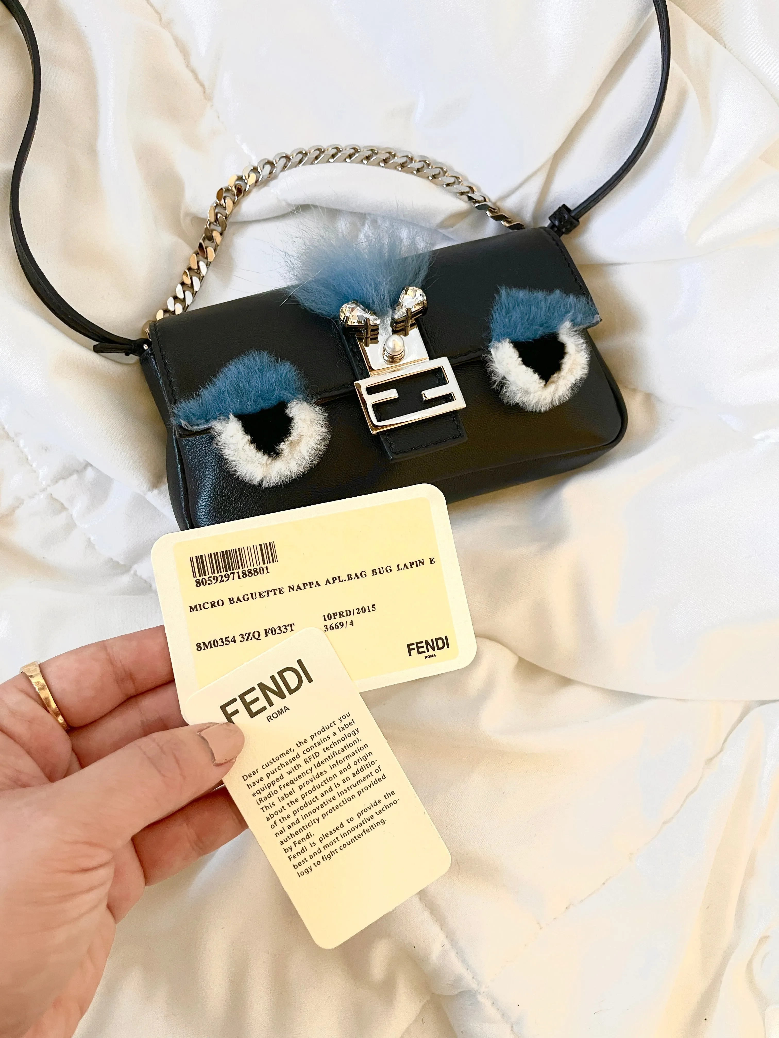 Rare Fendi Micro Monster Baguette