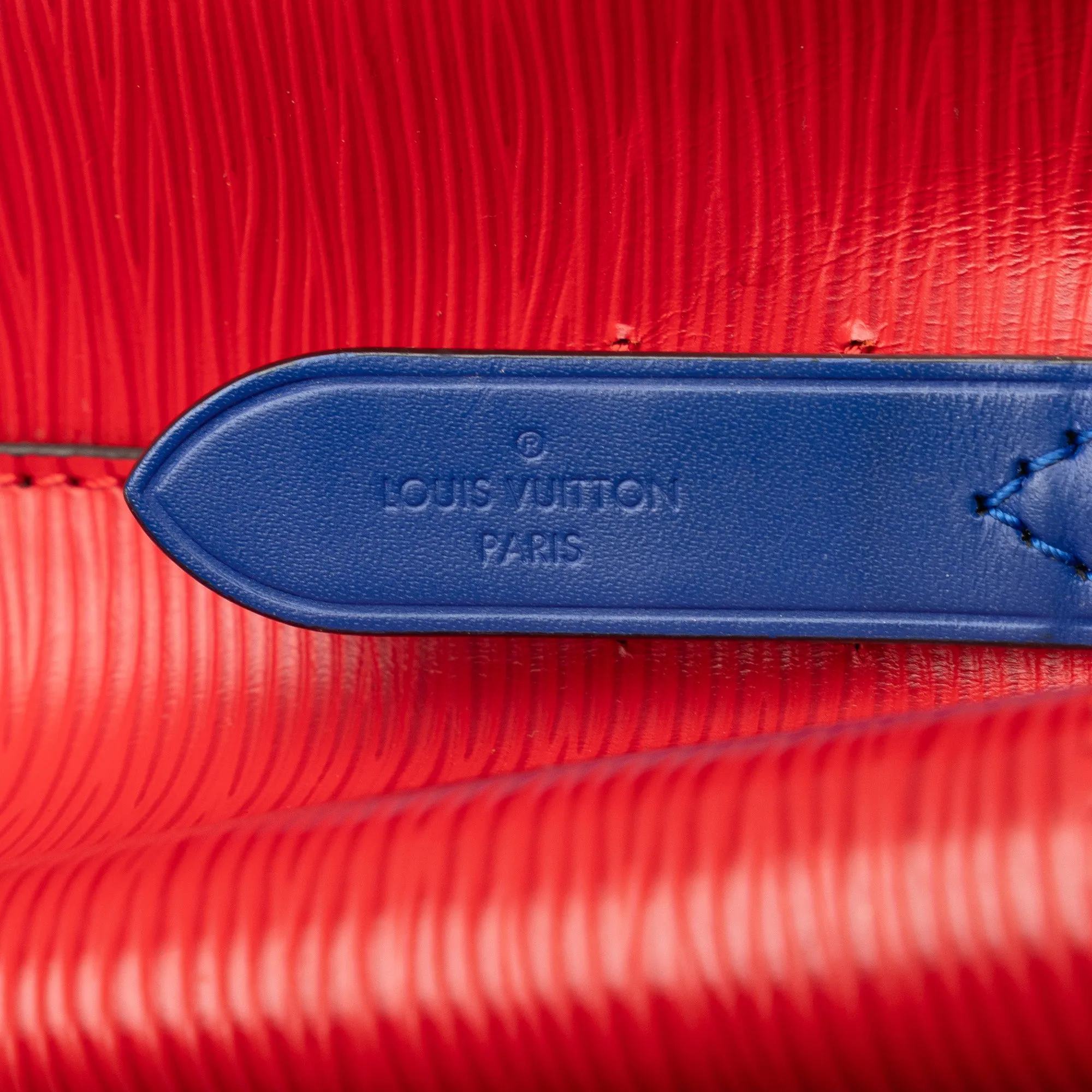 Red Louis Vuitton Epi NeoNoe MM Bucket Bag