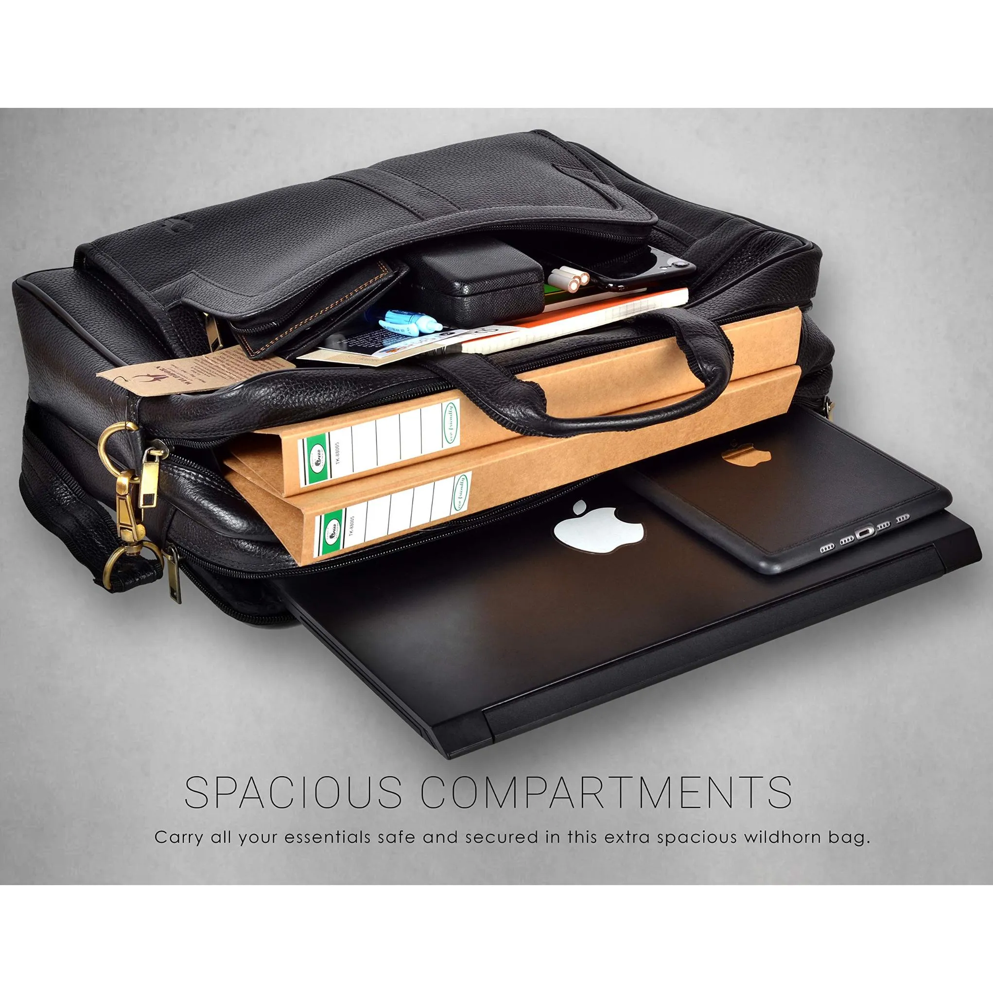 RHODE Leather Laptop Messenger Bag for Men