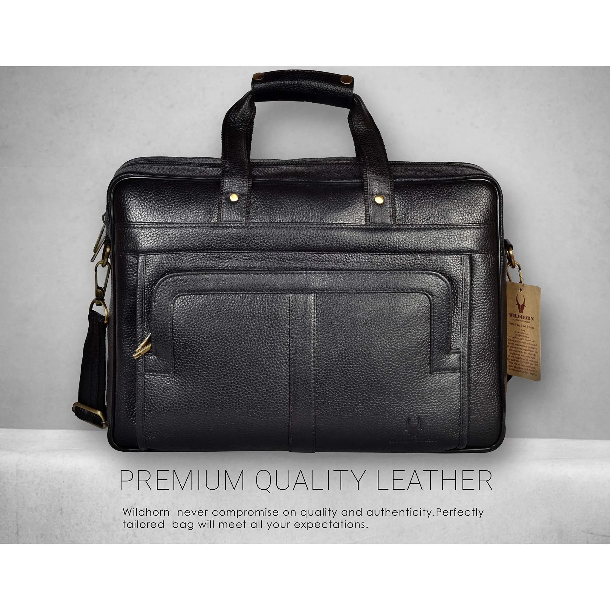 RHODE Leather Laptop Messenger Bag for Men