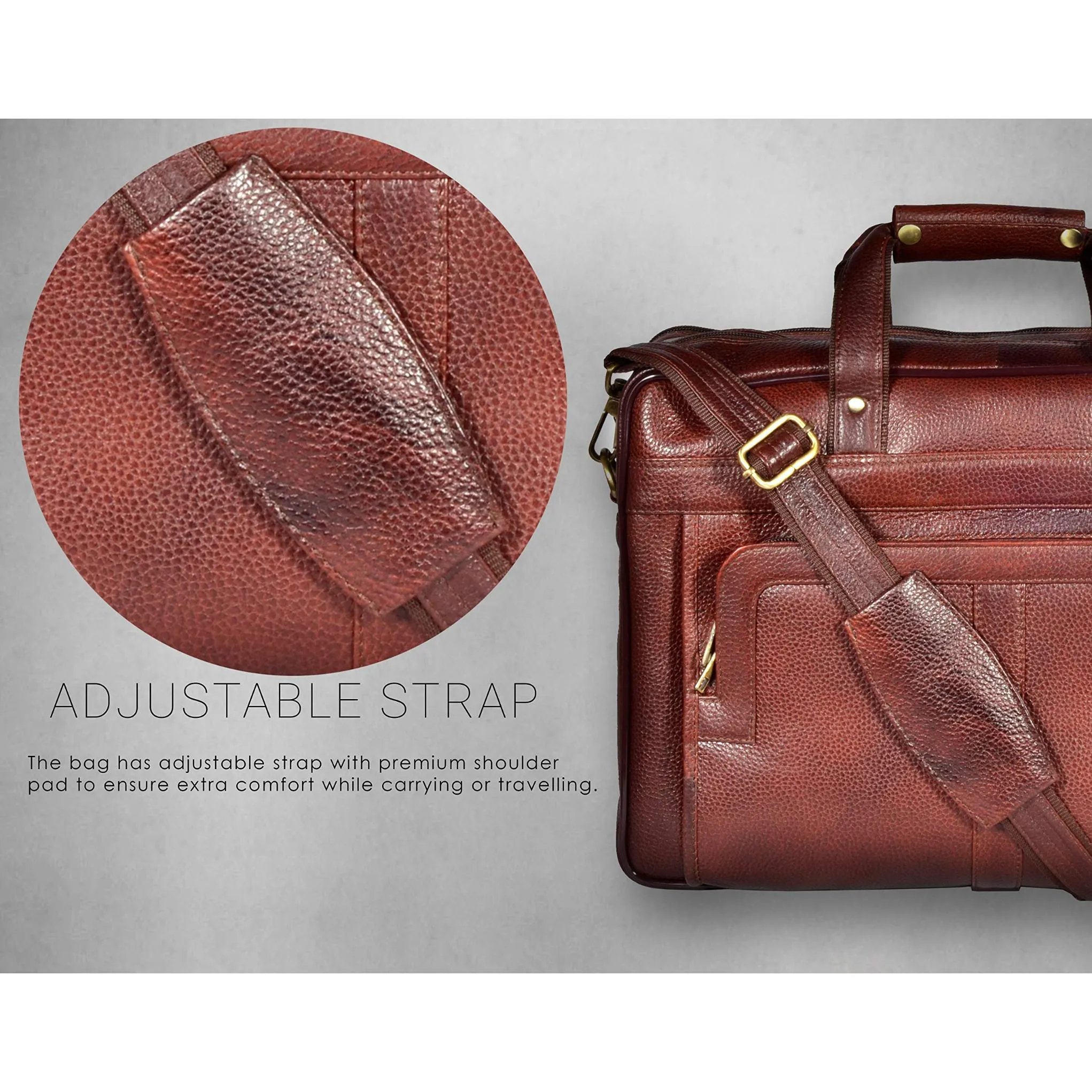 RHODE Leather Laptop Messenger Bag for Men