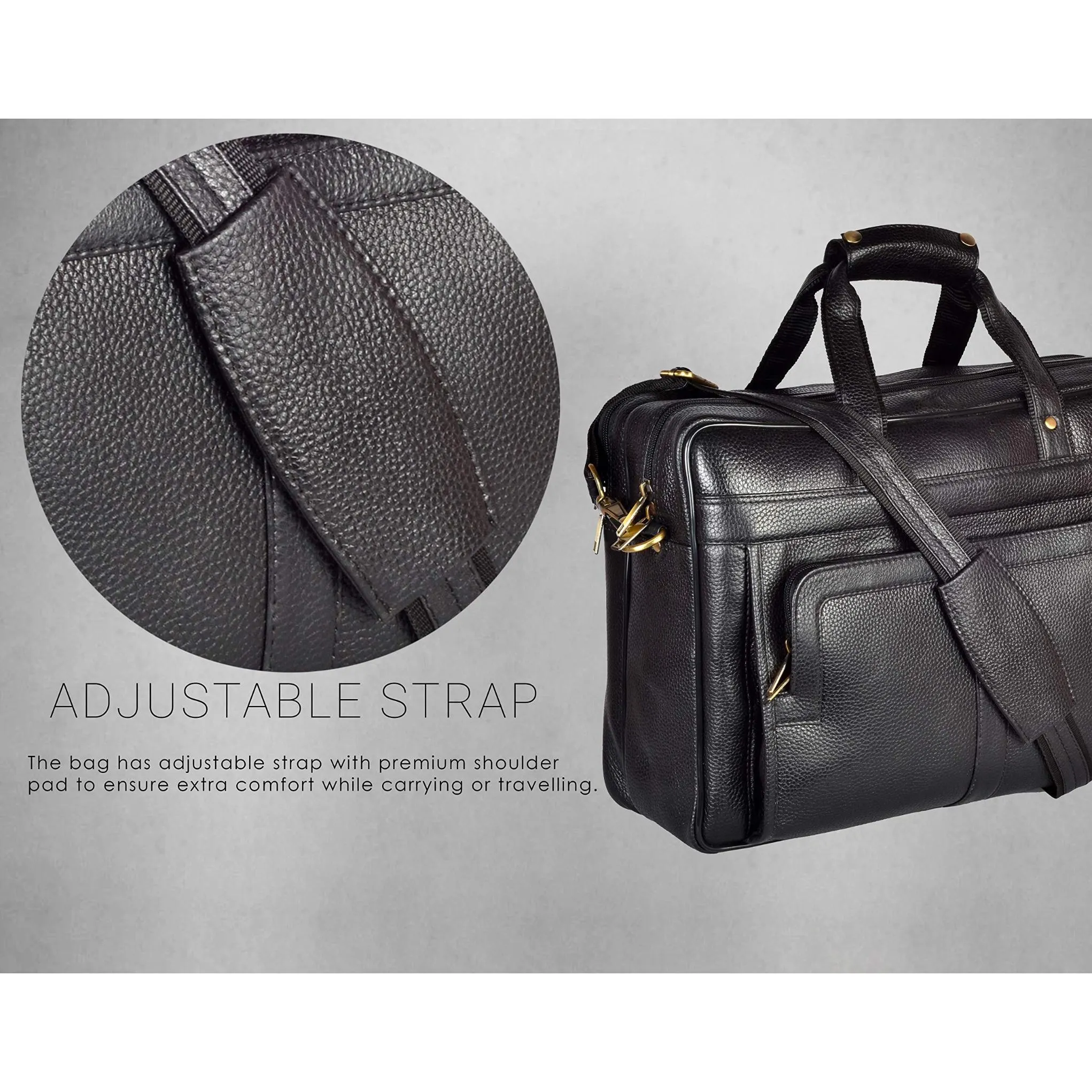 RHODE Leather Laptop Messenger Bag for Men