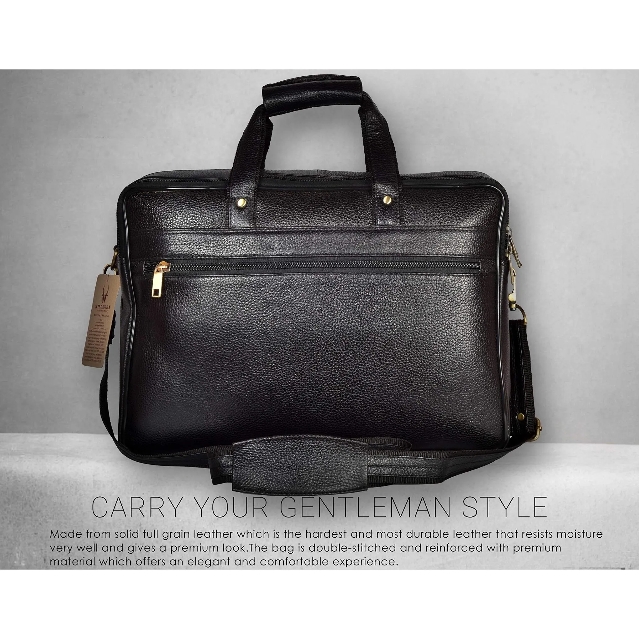 RHODE Leather Laptop Messenger Bag for Men