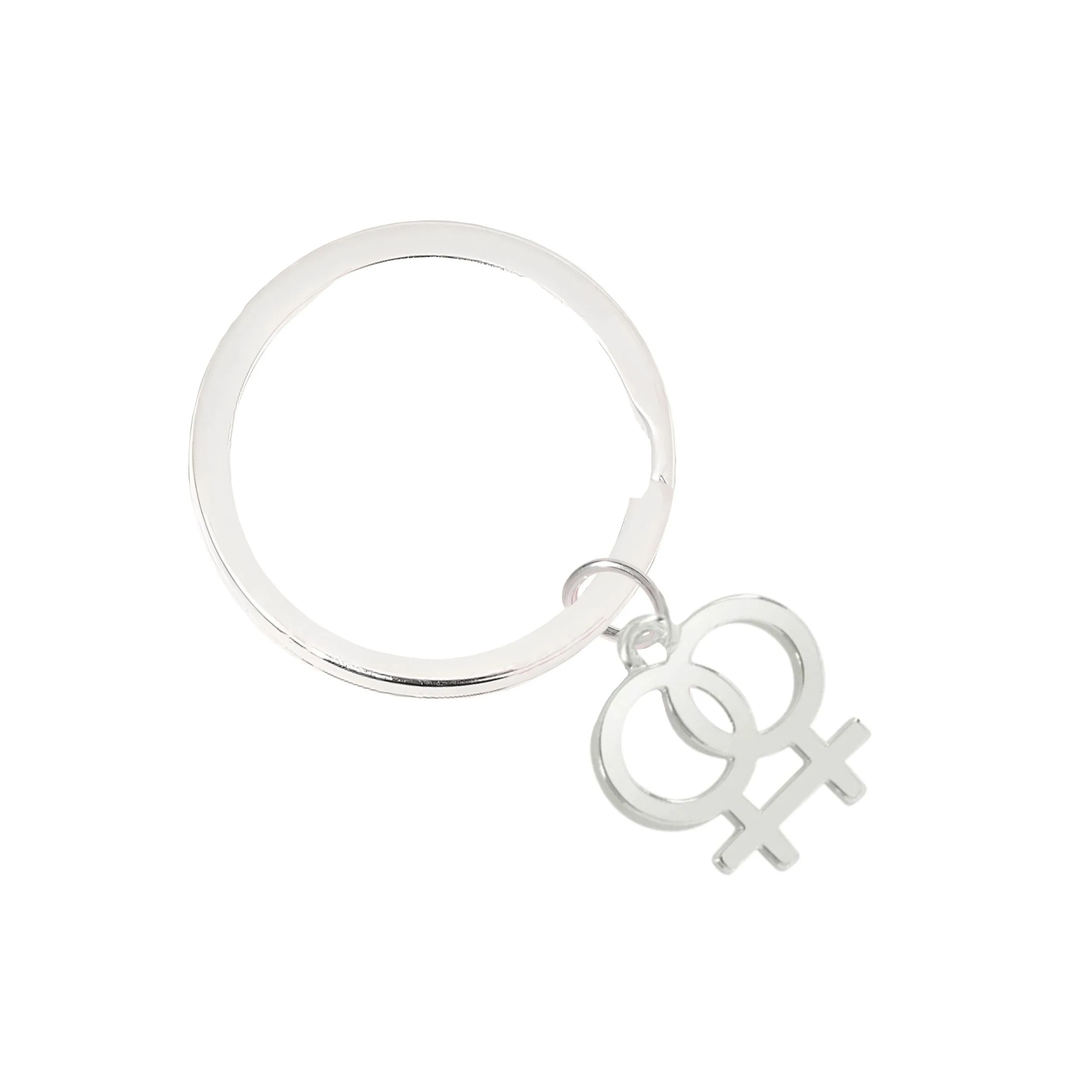 Same Sex Female Lesbian Symbol Split Ring Key Chains