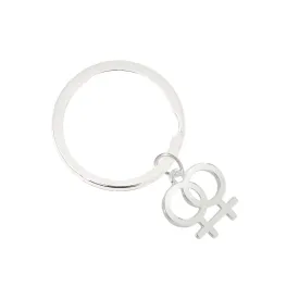 Same Sex Female Lesbian Symbol Split Ring Key Chains