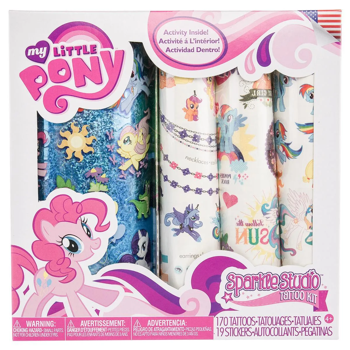 Savvi Temporary Tattoos And Stickers Party Favors For Kids Birthday Party Supplies Set Tattoo Sticker Frozen, My Little Pony Kit Pack