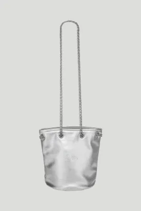 SILVER BUCKET BAG