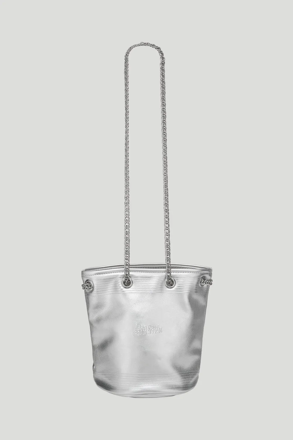 SILVER BUCKET BAG