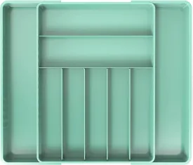 Simple Houseware Expandable Kitchen Drawer Flatware Organizer, Turquoise