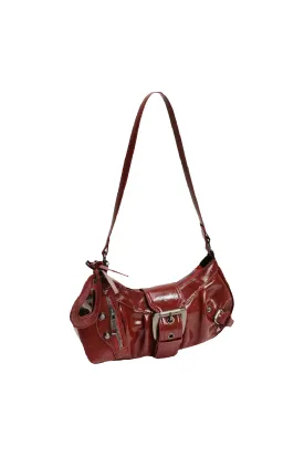 Stace Shoulder Bag (Burgundy Red)
