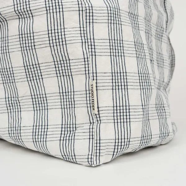 Studio Feder Tote Bag - Creme Grid