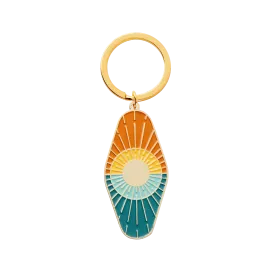 Sun And Sea Enamel Keychain