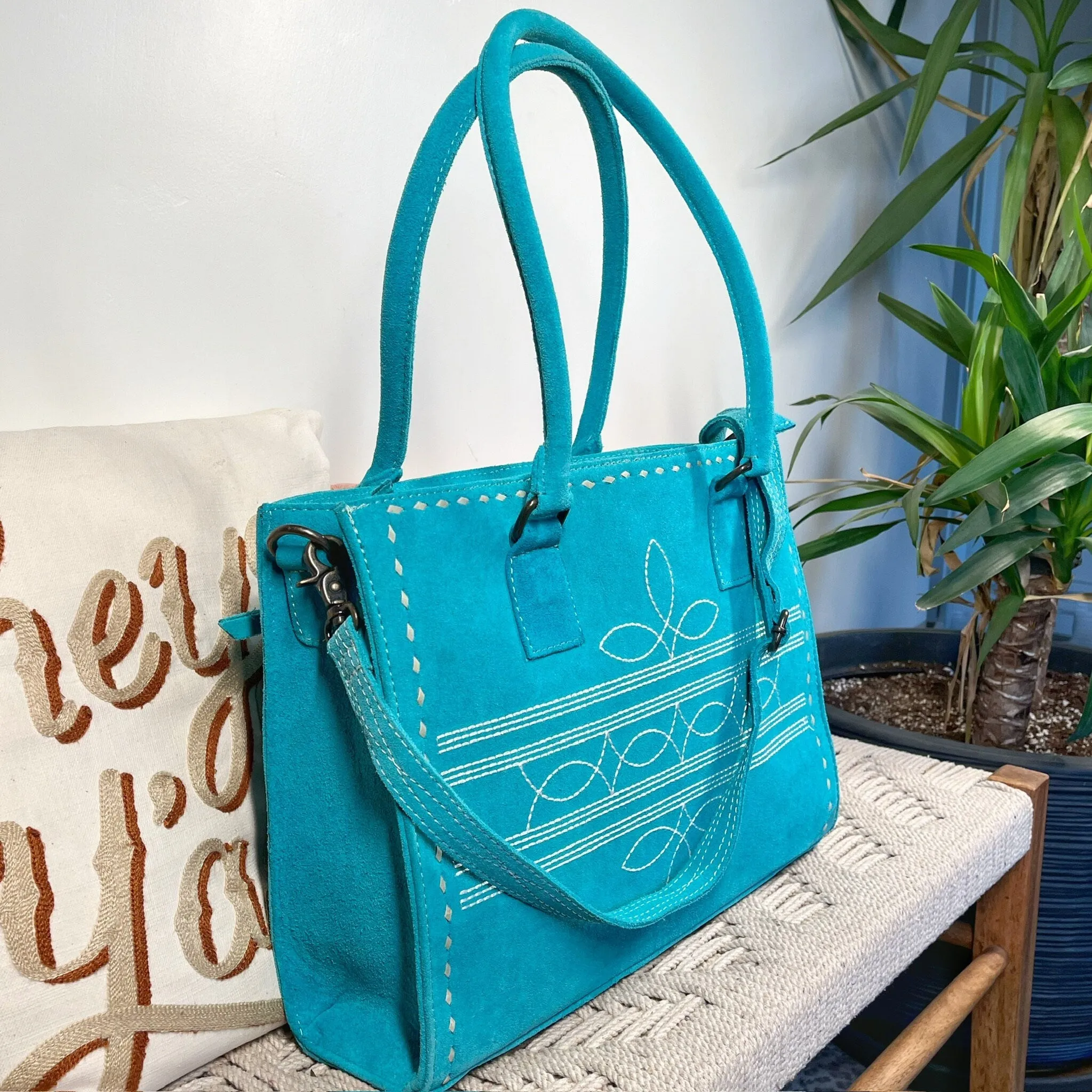 The Marilyn Suede Leather Tote Bag