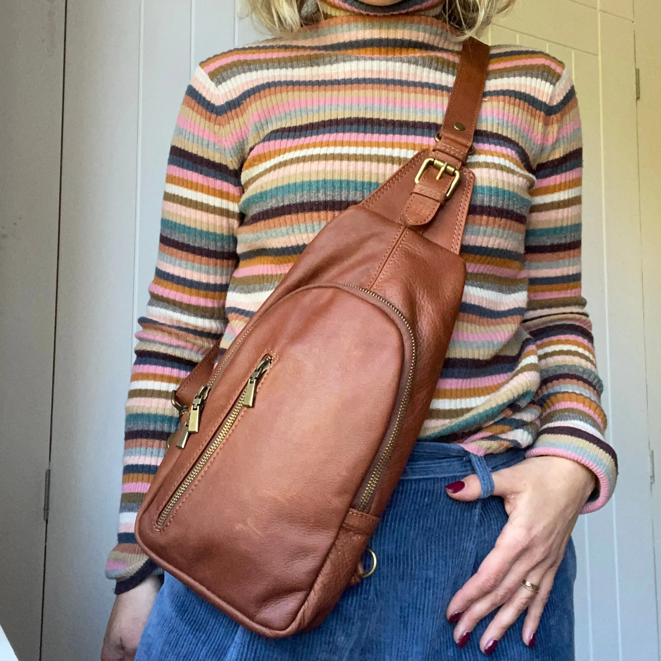 The Utility Leather Cross Body Bag