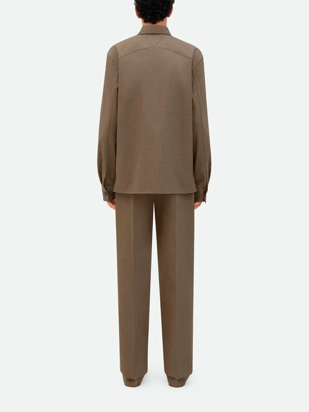 Triangle-pocket overshirt