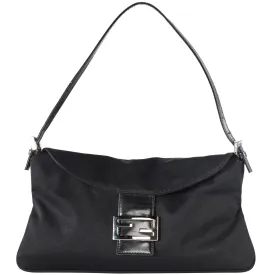 Vintage 2000s Fendi Microfiber Neoprene Fabric Shoulder Bag