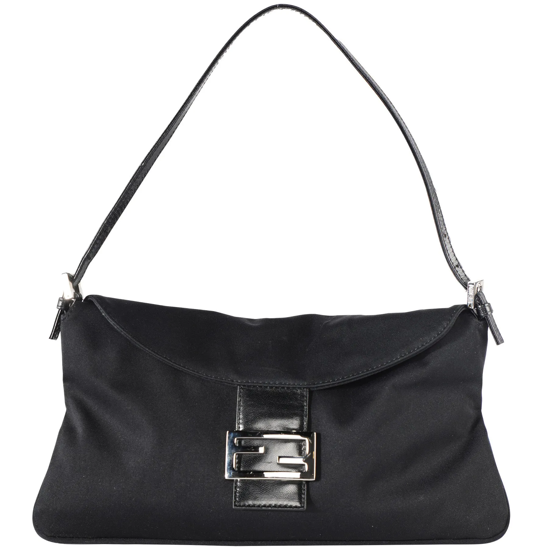 Vintage 2000s Fendi Microfiber Neoprene Fabric Shoulder Bag