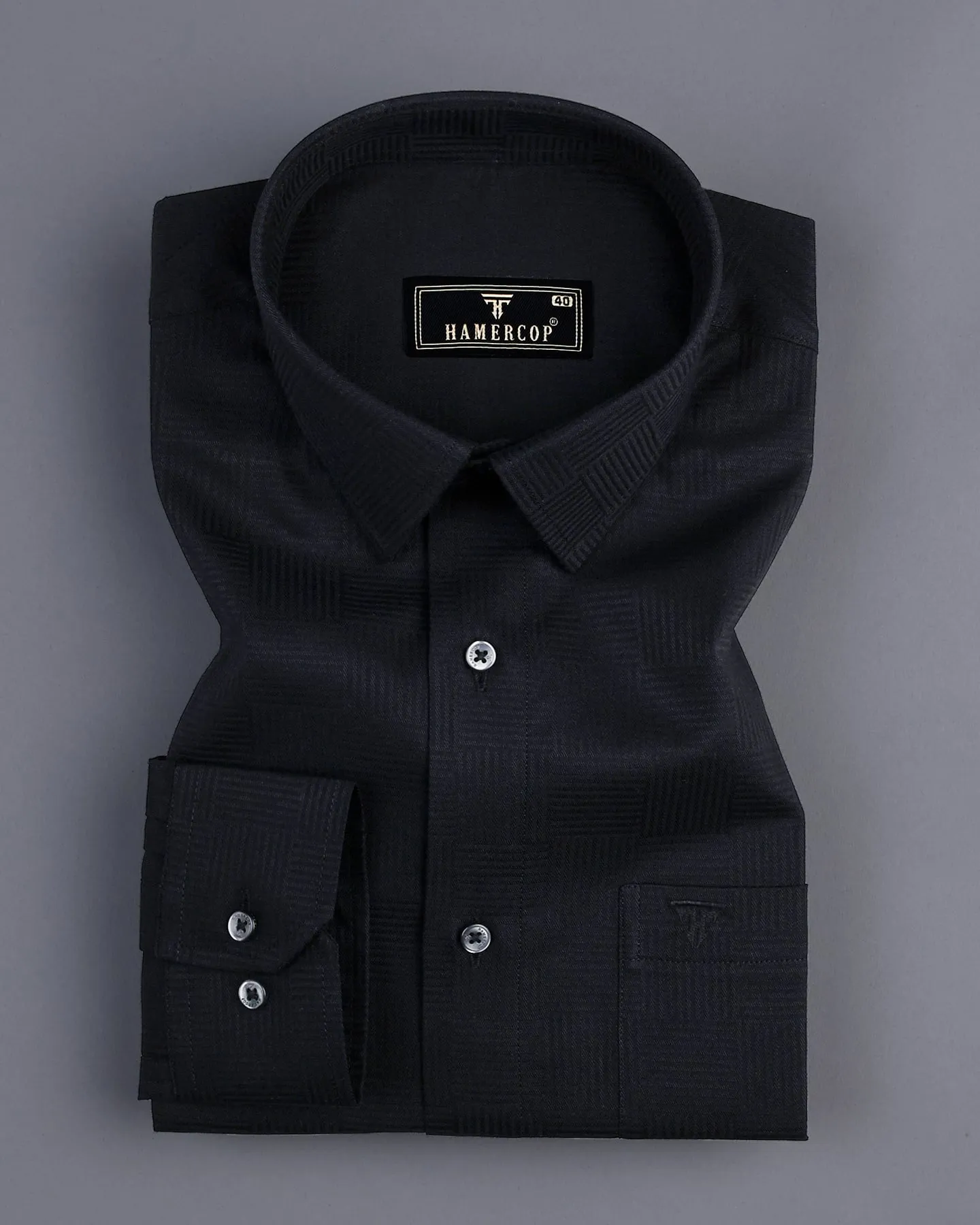 Walter Black  Dobby Texture Premium Cotton Shirt