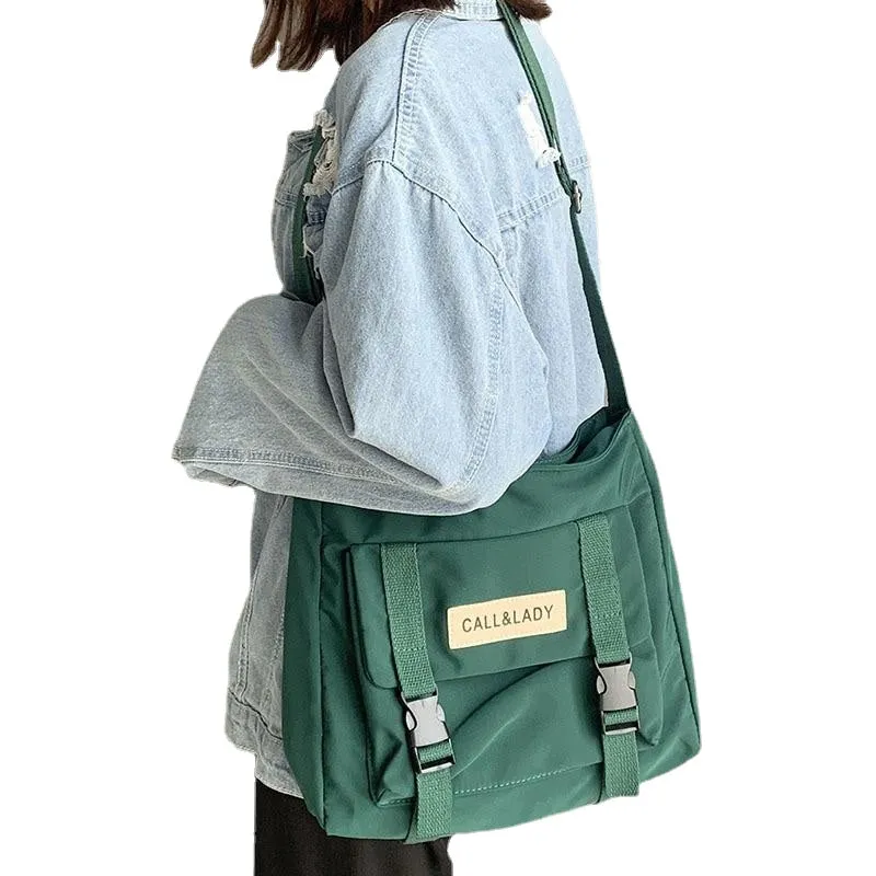 Women Messenger Bag Korean Large Shoulder Crossbody Bags for Women  Student Nylon Cloth Book Bag Handbags Satchels