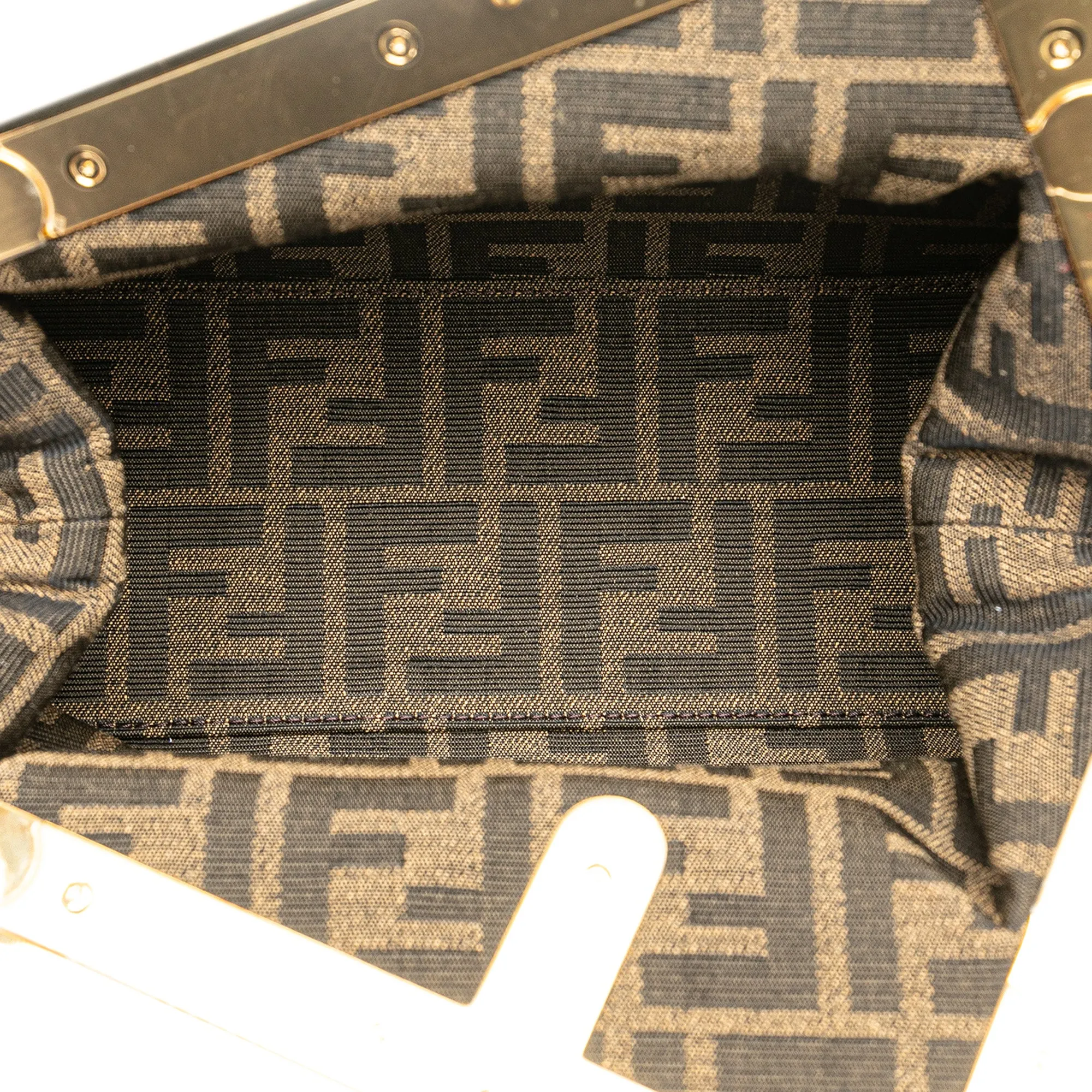 Yellow Fendi Fendace Fendi First Coated Canvas FF Baroque Print Crossbody