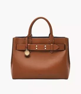 ZB1931200 - Fossil Gilmore Brown Leather Carryall Bag For Women