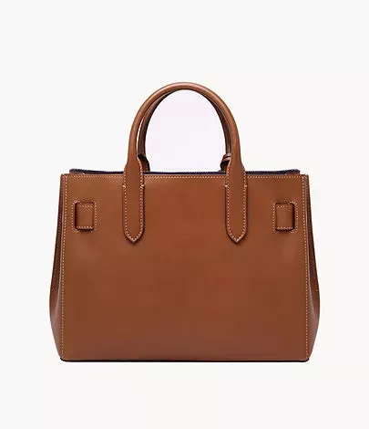 ZB1931200 - Fossil Gilmore Brown Leather Carryall Bag For Women